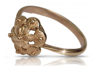 Handgefertigter Ring aus 14 Karat Vintage-Roségold, Keine Steine, Modellnummer 62.10.10.T vrn004