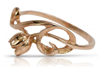 "Vintage-Inspired 14K 585 Rose Pink Gold Ring Original Design" vrn145