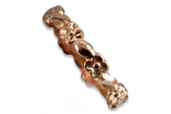 Oryginalny Pierścień Vintage z Różowego Złota 14k Bez Kamieni vrn186