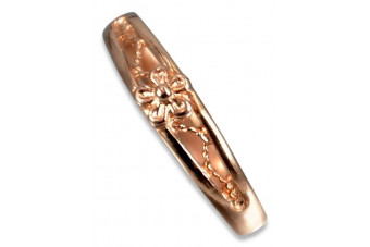 Оригинальное винтажное кольцо из розового золота 14k 585 без камней vrn187