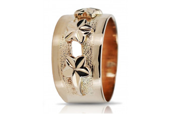 "Vintage 14K Rose Gold No Stone Ring in Classic Design" vrn025