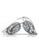 Vintage silver 925 cubic zircon earrings vec023s
