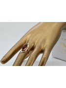 Russian rose Soviet pink USSR red 585 583 gold amber ring vrab008
