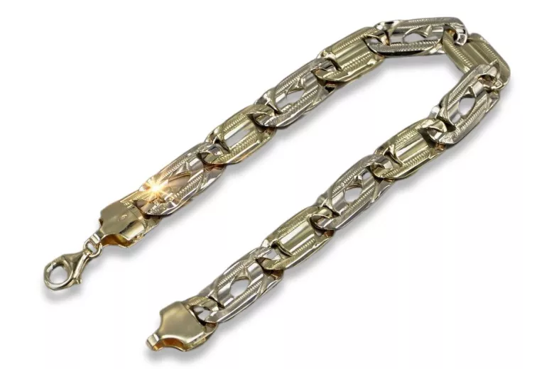 Bracelet italien jaune 14k 585 or taille diamant cb040yw