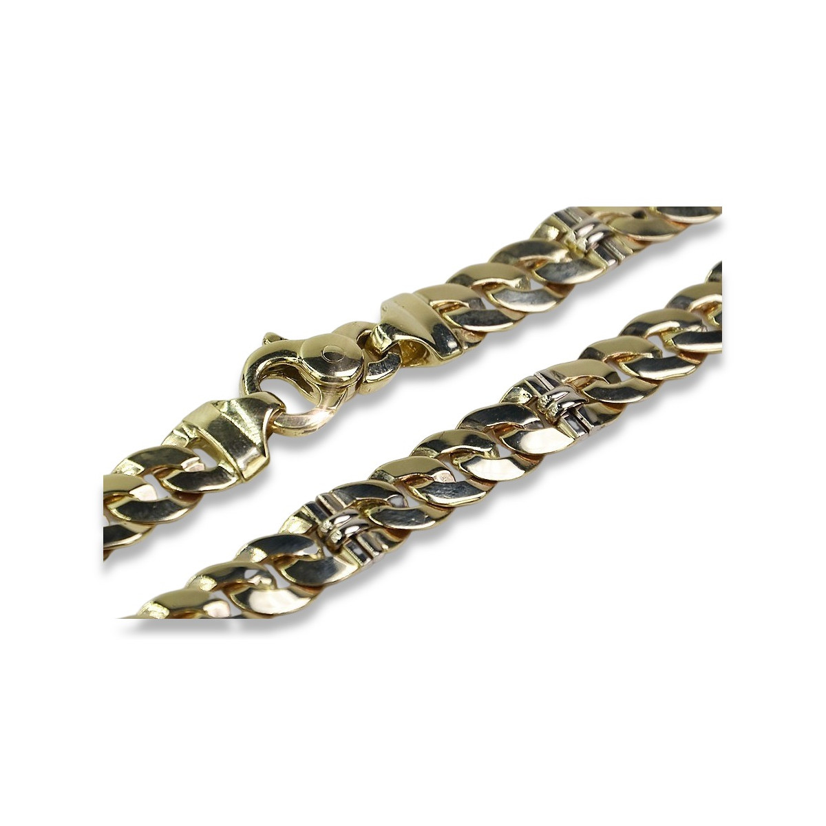 Italienisches gelb 14k 585 Gold Diamant schliff Armband cb041yw