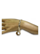 Bracelet italien jaune 14k 585 taille diamant cb041yw