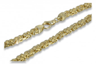 Bracelet Bizantin italien en or jaune 14 carats cb052y