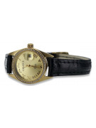 Złoty zegarek damski 14k w style Rolex z BRYLANTAMI 0.25ct Geneve lwd078ydg
