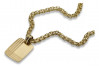 14k gold pendant 585 oval box with Ankara chain cpn058y&cc054y