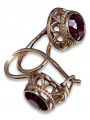 Vintage silver rose gold plated 925 Alexandrite Ruby Emerald Sapphire Aquamarine Zircon ... earrings vec117rp