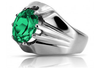 Vintage silver 925 Emerald ring vrc016s Vintage