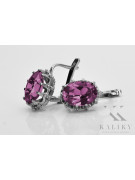 Russe soviétique argent rose or plaqué 925 Alexandrite Rubis Émeraude Saphir Aigue-marine Zircon ... Boucles d’oreilles VEC079RP