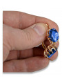 Vintage silver rose gold plated 925 Sapphire earrings vec079rp Vintage