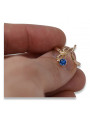 Ekskluzywny Vintage Ring 14k Szafirowy w Kolorze Różowego Złota vrc095