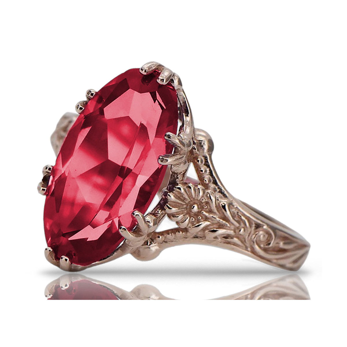 Vintage, Ruby and Diamond Cluster Engagement Ring, 18ct Yellow Gold – Antique  Ring Boutique
