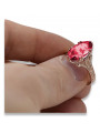 Oryginalny Rubinowy Pierścień Vintage z 14k Różowego Złota vrc084