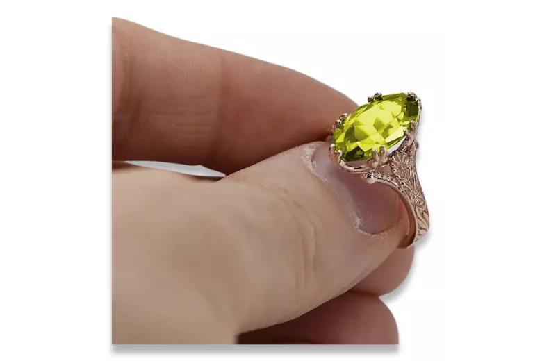 gold Soviet vrc014 Zircon 585 14k Alexandrite Ruby Sapphire Russian Emerald rose ring