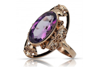 Antique Amethyst Accent with 14K Rose Gold-Tinge vrc014