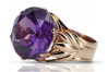 Russian Soviet 925 Silver Rose Gold Plated Alexandrite Ring vrc029rp Vintage