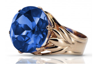 Vintage 14K Rose Gold Sapphire Gemstone Ring vrc029