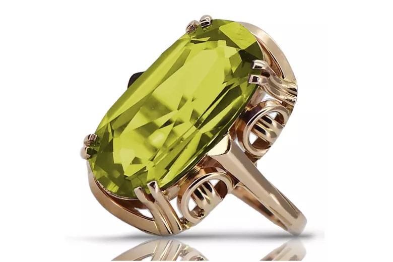 Rose soviétique russe 14k 585 or Alexandrite Ruby Emerald Sapphire Zircon ring vrc084
