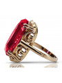Oryginalny Rubinowy Pierścień Vintage w 14k Różowym Złocie vrc038