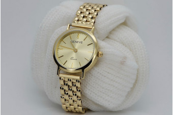 Yellow 14k 585 gold Lady Geneve wrist watch lw054ydg&lbw004y