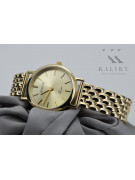 Złoty zegarek z bransoletą damską 14k Geneve lw118y&lbw004y