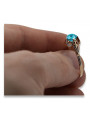 Oryginalny, Różowo-złoty Akwamarynowy pierścionek Vintage 14k vrc023