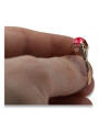 Ekskluzywny Rubin w Różowego Złota 14k Pierścień Vintage vrc023