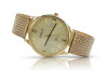 Жълт 14k 585 златен мъжки часовник Geneve mw017y&mbw014y