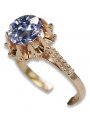 Ekskluzywny pierścionek Vintage z Aleksandrytem w 14k Różowym Złocie vrc045
