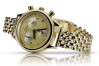 Жовтий 14k 585 золотий жіночий наручний годинник Geneve годинник lw019y&lbw004y