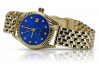 Жълт 14k 585 златен Дамски ръчен часовник Geneve lw020ydbl&lbw004y