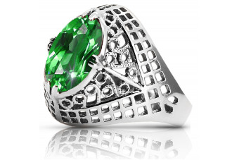 Vintage silver 925 Emerald ring vrc030s Vintage