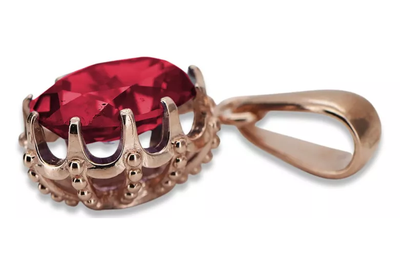 Vintage rose 14k 585 gold alexandrite ruby emerald sapphire zircon ... pendant vpc008