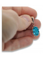 Vintage rose gold plated silver 925 alexandrite ruby emerald sapphire zircon ... pendant vpc008rp