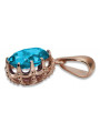 Vintage rose gold plated silver 925 alexandrite ruby emerald sapphire zircon ... pendant vpc008rp