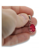 Vintage rose gold plated silver 925 alexandrite ruby emerald sapphire zircon ... pendant vpc008rp