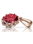 Vintage rose gold plated silver 925 alexandrite ruby emerald sapphire zircon ... pendant vpc008rp