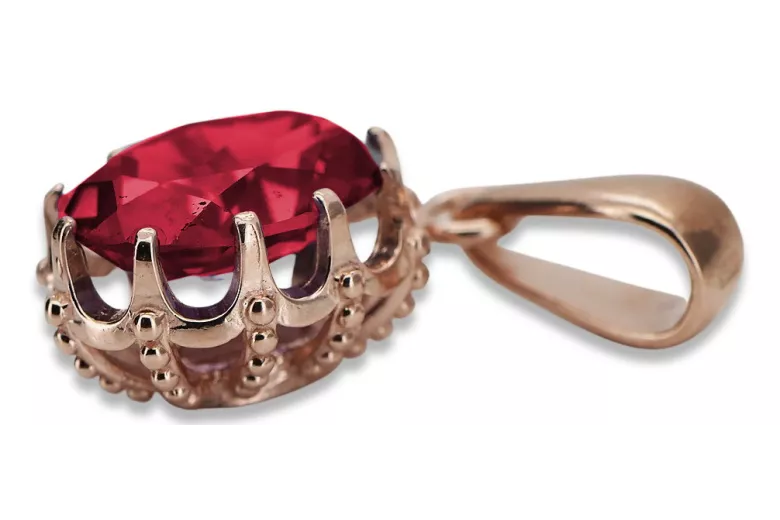Vintage rose gold plated silver 925 alexandrite ruby emerald sapphire zircon ... pendant vpc008rp