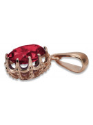 Vintage rose gold plated silver 925 alexandrite ruby emerald sapphire zircon ... pendant vpc008rp