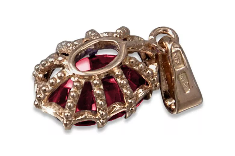 Vintage rose gold plated silver 925 alexandrite ruby emerald sapphire zircon ... pendant vpc008rp