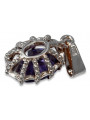 Silver 925 pendant with alexandrite ruby ​​sapphire emerald aquamarine zircon vpc008s Vintage