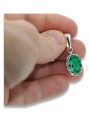 Silver 925 pendant with alexandrite ruby ​​sapphire emerald aquamarine zircon vpc008s Vintage