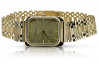 Жовтий 14k золотий чоловічий годинник з браслетом Geneve mw001y&mbw001y