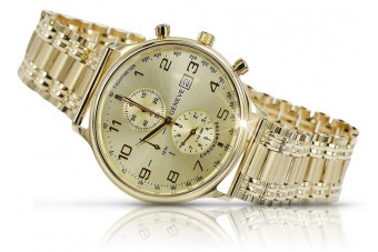 Reloj de pulsera de oro amarillo de 14k Geneve mw005ydg&mbw006y
