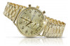 Yellow 14k gold men's watch Geneve wristwatch mw005ydg&mbw006y