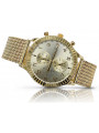 Galben italian 14k 585 ceas de aur pentru bărbați Geneve mw007y&mbw014y