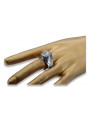 Srebrny pierścionek Rosyjski 925 z Cyrkonią vrc048s Vintage